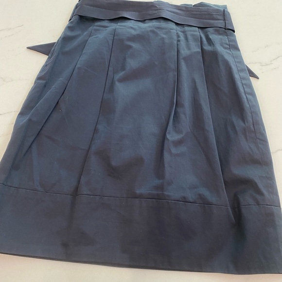 BCBG Navy Tulip Pencil Skirt with Tie Belt - Picture 5 of 5